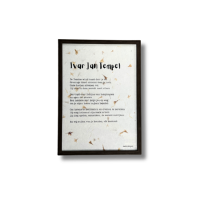 Gedicht op maat op handgeschept papier (A4)